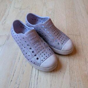 Native Metallic Purple Slip-Ons